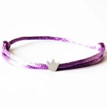 Caviar Collection armband Neon Lila x Crown White Gold
