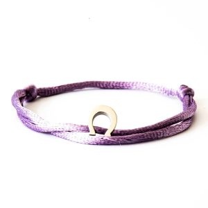 Caviar Collection armband Neon Lila x Horseshoe White Gold