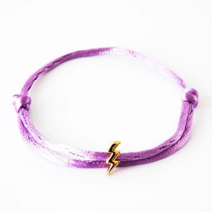 Caviar Collection armband Neon Lila x Lightning Gold