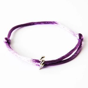 Caviar Collection armband Neon Lila x Lightning White Gold
