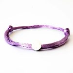 Caviar Collection armband Neon Lila x Circle White Gold