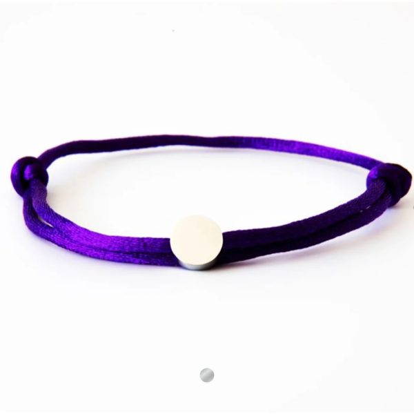 Caviar Collection armband Neon Purple x Circle White Gold