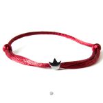 Caviar Collection armband Neon Bordeaux x Crown White Gold
