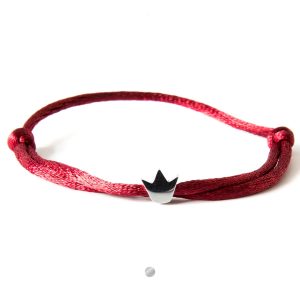 Caviar Collection armband Neon Bordeaux x Crown White Gold