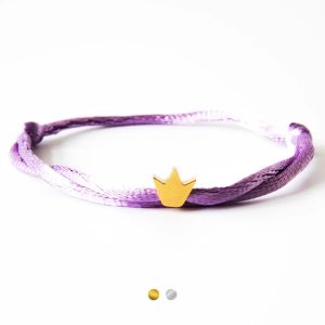 Caviar Collection armband Neon Lila x Crown Gold