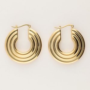 Bold oorringen met disc