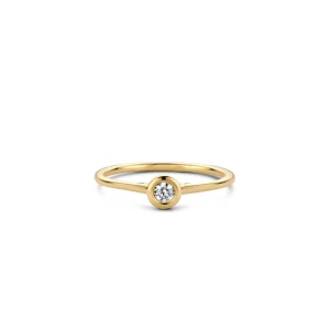 MSR610GG-DI Ring Brilliantly round ring diamond Bezel