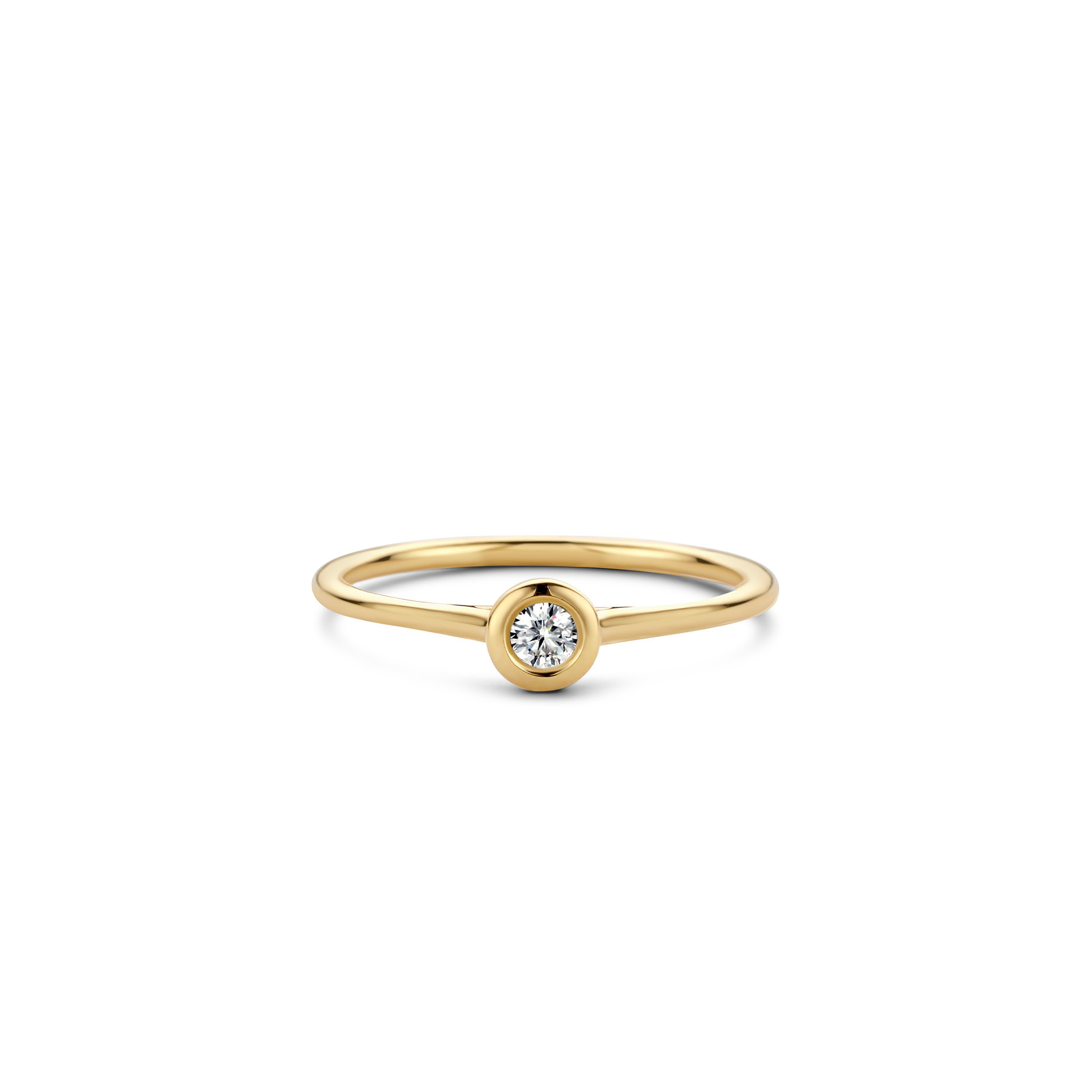MSR610GG-DI Ring Brilliantly round ring diamond Bezel
