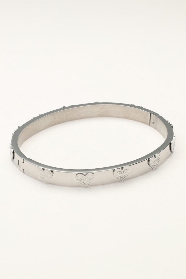 Candy bangle met hartjes