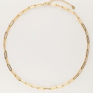 Basic schakelketting goud
