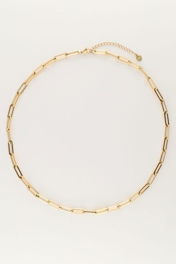 Basic schakelketting goud