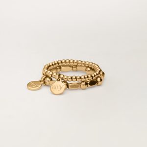 Stretch ringen set goud