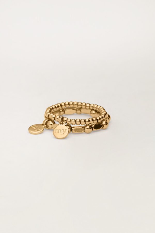 Stretch ringen set goud