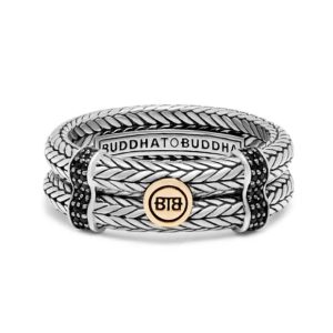 Buddha to Buddha Ellen Double Limited Ring Zilver Goud 14kt