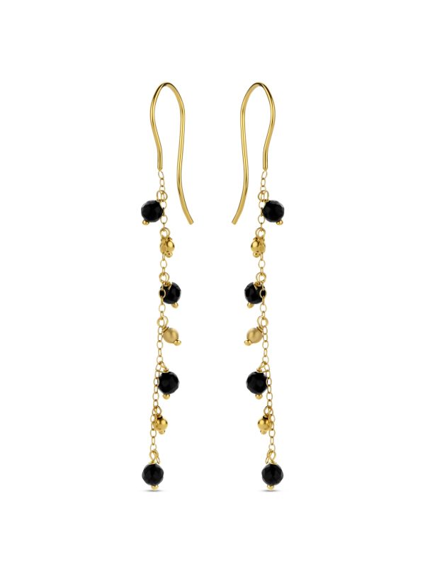 Casa Jewelry Oorhangers Riva Onyx Goud