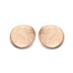 Casa Jewelry Oorknoppen Rondje Hol Satin Roségoud