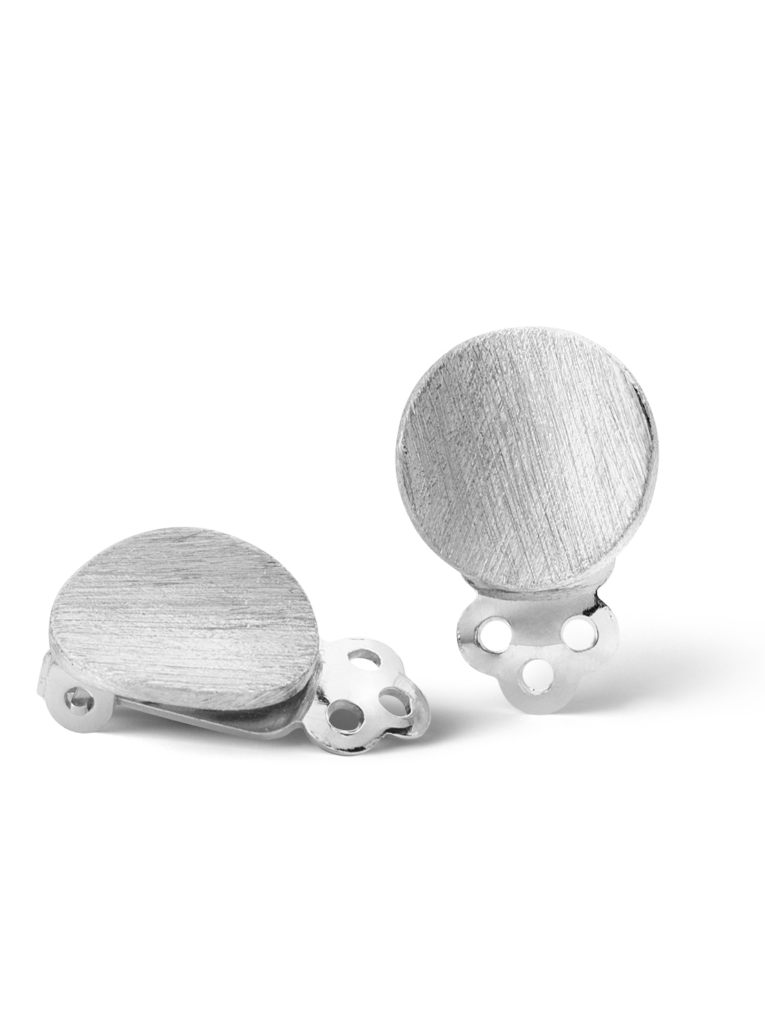 Casa Jewelry Oorsieraad Rondje Hol Satin Zilver