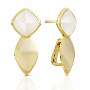 Sparkling Oorsieraden Edge Gold Pearl