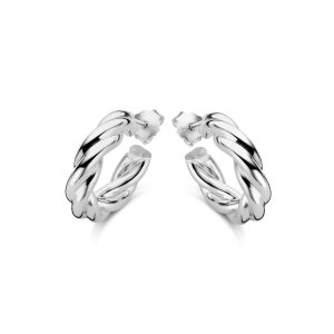Casa Jewelry Creoolstekers Spiral Zilver