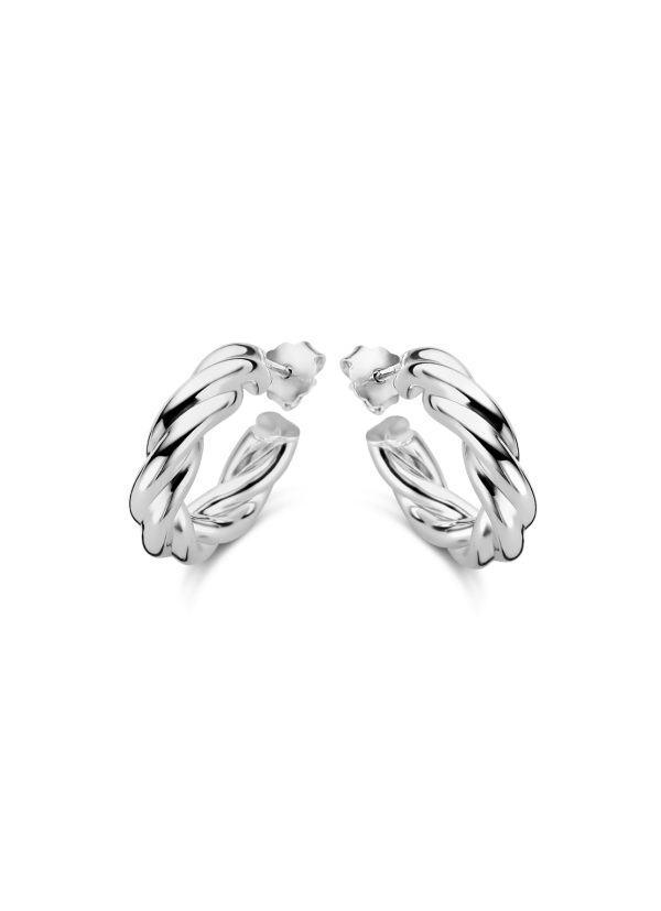 Casa Jewelry Creoolstekers Spiral Zilver