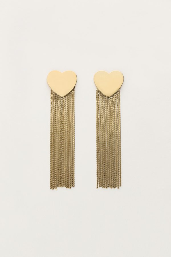 Starry oorhangers met hart en koordjes