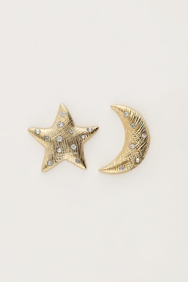 Starry studs maan & ster