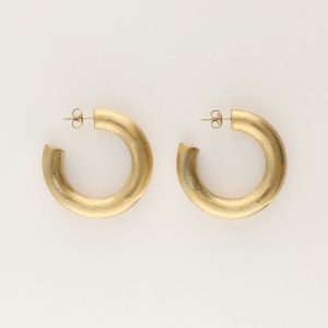 Bold statement oorringen bold matte structuur